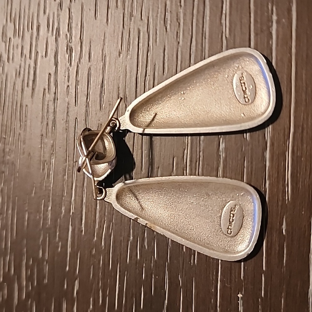 CHICOS NWOT SILVER EARRINGS - Picture 4 of 4